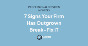 Is reactive IT slowing down your law, accounting, consulting, or insurance firm? Learn seven signs it may be time for more proactive IT support.
