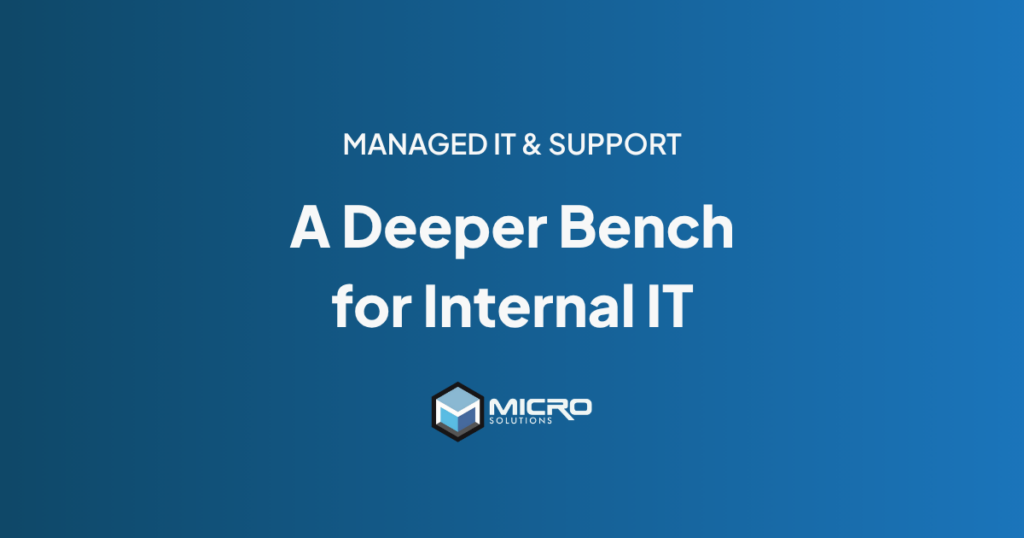 Co-managed IT support providing additional resources for an internal IT team